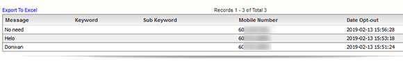 Step 4 — Unsubscribe records in dashboard