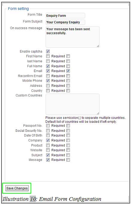 Form fields