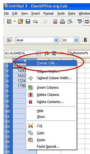 Format Cells