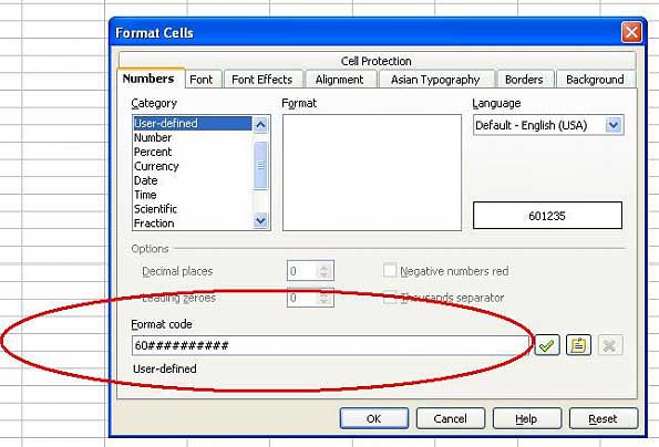 Format code