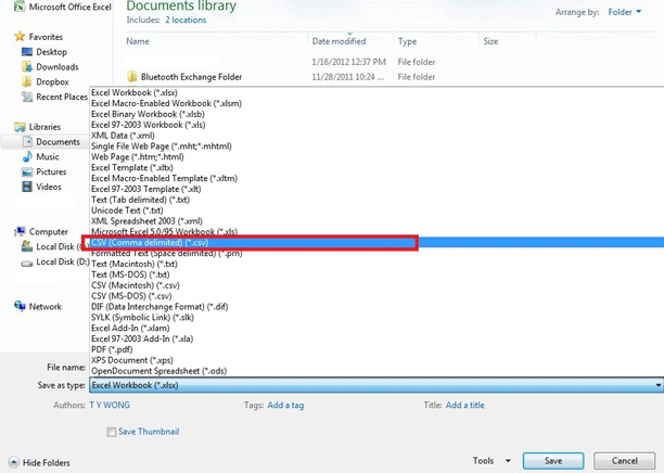 The finished CSV file ready to upload.