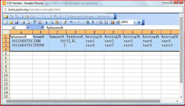 Reformatting the Gmail CSV to match iSMS.