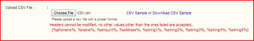Uploading the CSV in iSMS CSV Compose.